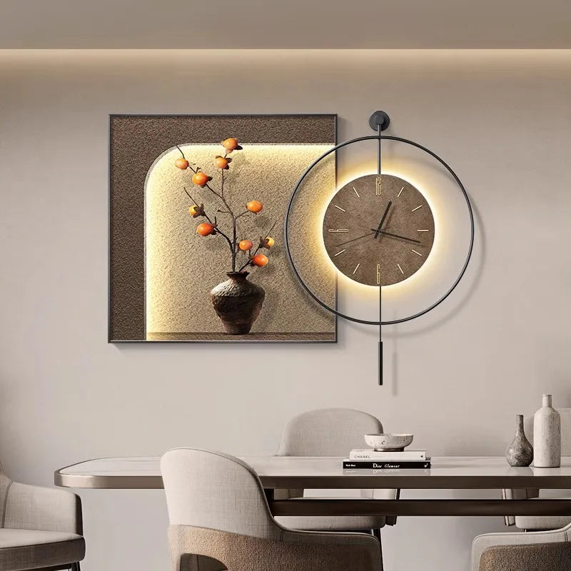 horloge murale grande taille design classique en métal moderne - vue 2 sur 11
