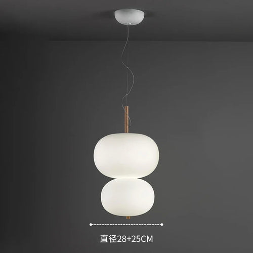 lustre nordique en verre avec suspension led pour décoration - vue 11 sur 12