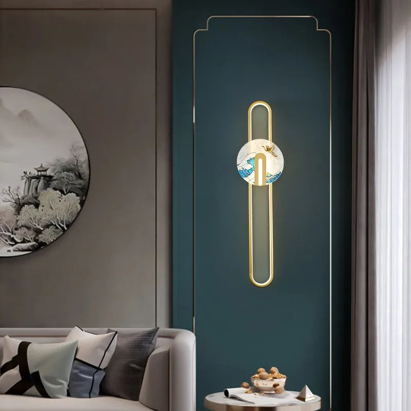 applique murale moderne de style chinois créatif et élégant - vue 3 sur 16