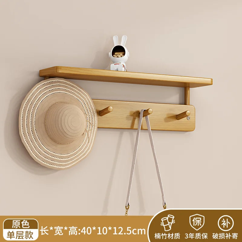 portemanteaux en bambou double couche pour rangement créatif - vue 7 sur 10