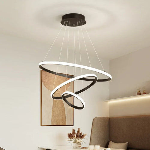 lustre moderne design cercle suspendu pour intérieur élégant - vue 3 sur 20