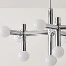 lustre chrome au design artistique pour éclairage d'intérieur