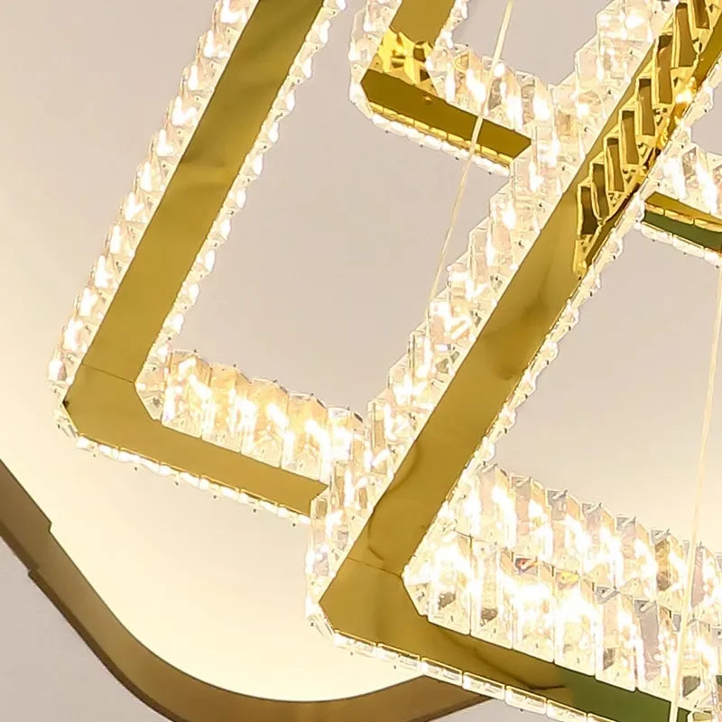 2024 New Modern Home Decoration Crystal Chandelier, Stair Pendant Lamp, Living Room Pendant Lights, Interior Lighting - vue 6 sur 8