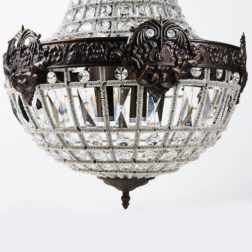 lustre en cristal européen 6 lumières pour intérieur élégant - vue 7 sur 7