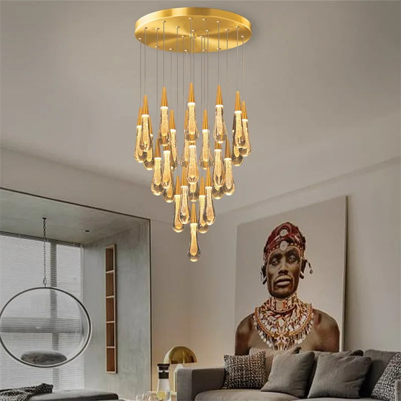 lustre led moderne design pour un éclairage élégant - vue 3 sur 17