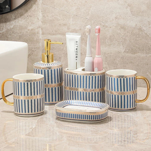 ensemble daccessoires de salle de bain en céramique élégants et pratiques - vue 10 sur 17