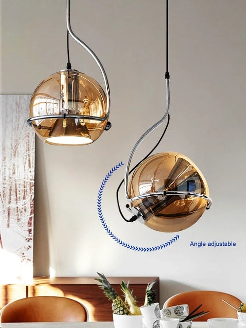 suspension nordique en verre pour intérieur moderne - vue 5 sur 7