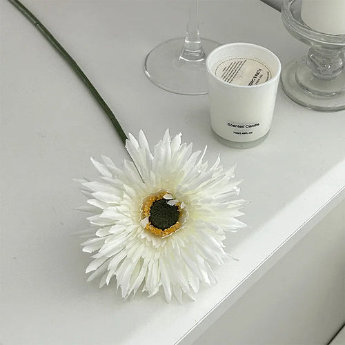 fleur artificielle gerbera pour décoration de mariage et vase - vue 10 sur 11