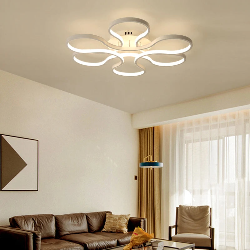 lustre moderne led créatif en aluminium pour restaurant bar - vue 2 sur 11