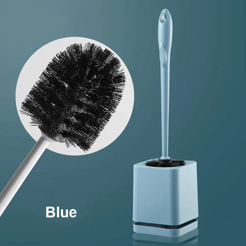 brosse wc à poils longs avec support de séchage mural - vue 8 sur 10