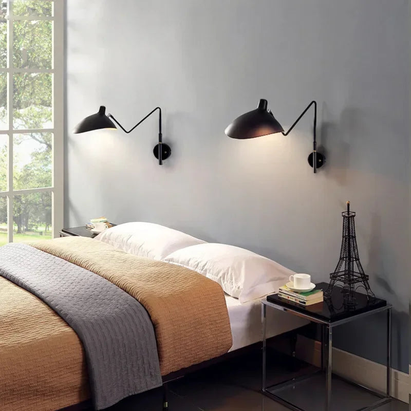 applique murale led réglable design moderne style nordique - vue 4 sur 10