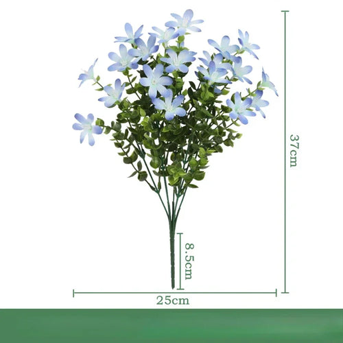 lot de 3 bouquets d eucalyptus artificiels en soie décoration intérieure - vue 16 sur 24