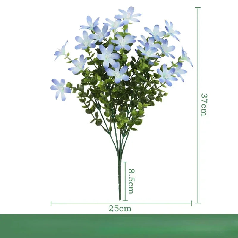 lot de 3 bouquets d eucalyptus artificiels en soie décoration intérieure - vue 15 sur 24