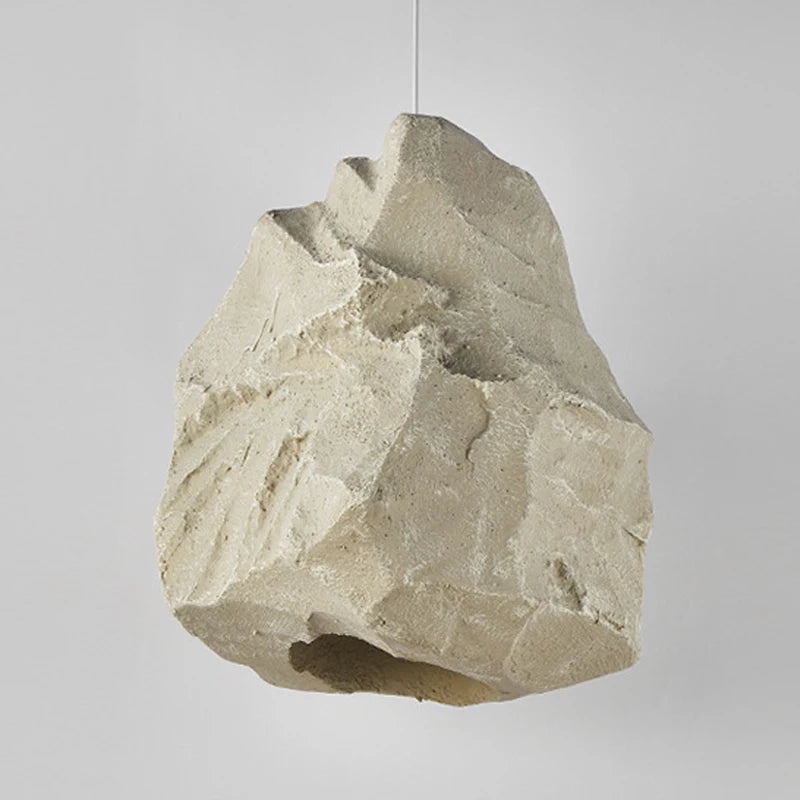 lustre nordique fait main imitation pierre style wabi sabi - vue 5 sur 7