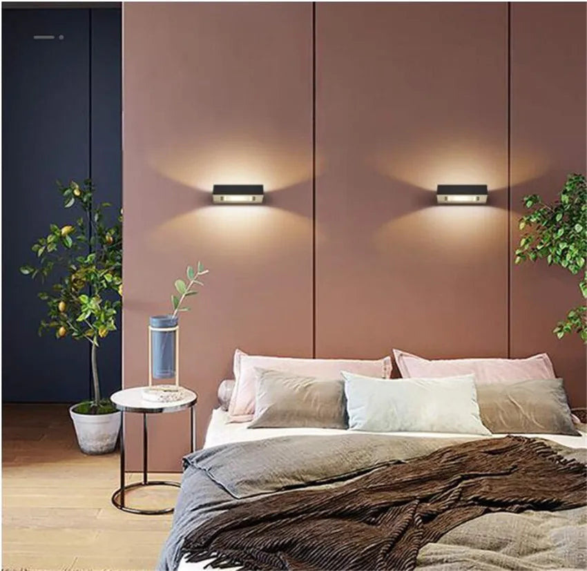Modern Minimalist LED Wall Lamps, Aluminum Lighting, Home Decoration, Bedroom, Living Room, Aisle, Corridor, Lights - vue 4 sur 8