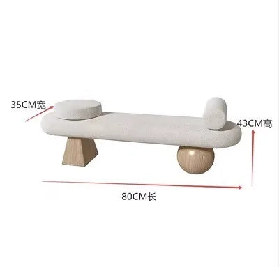 tabouret nordique en bois massif pour chaussures et repos - vue 16 sur 27
