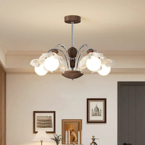 lustre médiéval à fleurs style rétro pour ambiance agréable - vue 6 sur 9