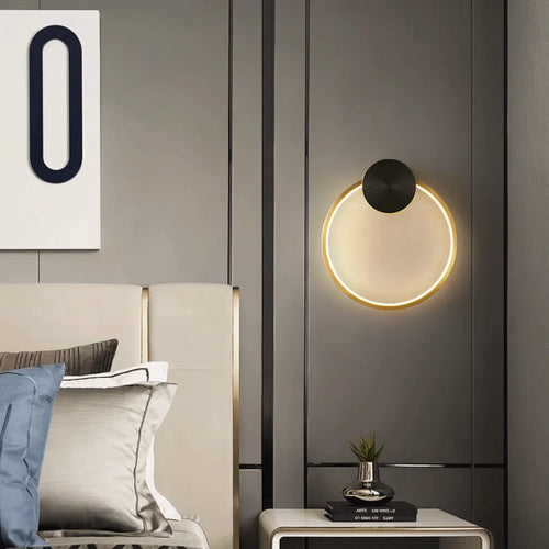 applique murale ronde en cuivre pour atmosphère de luxe créative - vue 6 sur 20