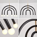 lustre arc-en-ciel métallique fil art déco suspendu réglable