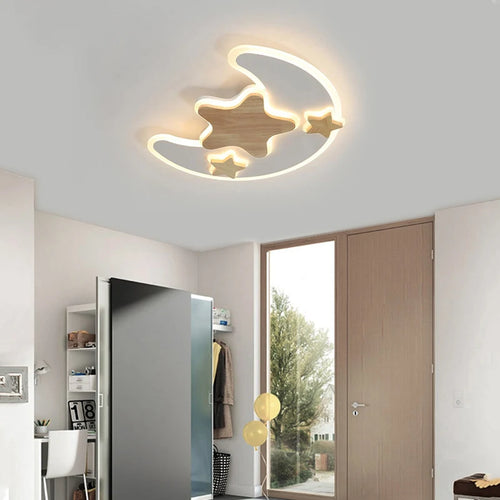 plafonnier led enfantin décoration étoile lune luminosité réglable - vue 6 sur 10
