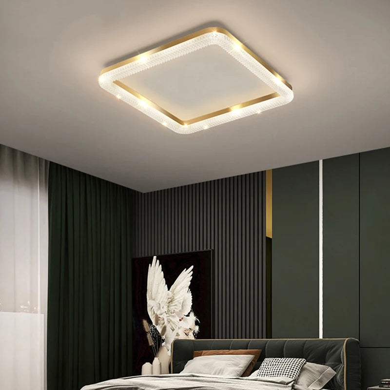 lustre led anneau plafonnier décoration maison luminaire - vue 5 sur 10