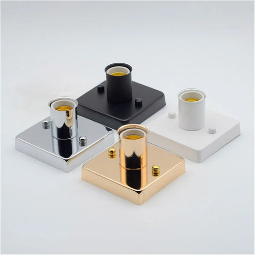 mini plafonnier carré encastré en céramique et métal doré - vue 2 sur 10