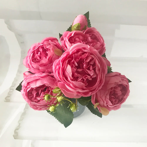 bouquet de pivoines artificielles pour décoration de mariage intérieur - vue 15 sur 17