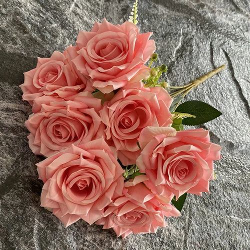 rose artificielle en soie pour décoration et photographie de mariage - vue 14 sur 22