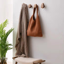 porte-manteau mural en bois naturel pour rangement décoratif