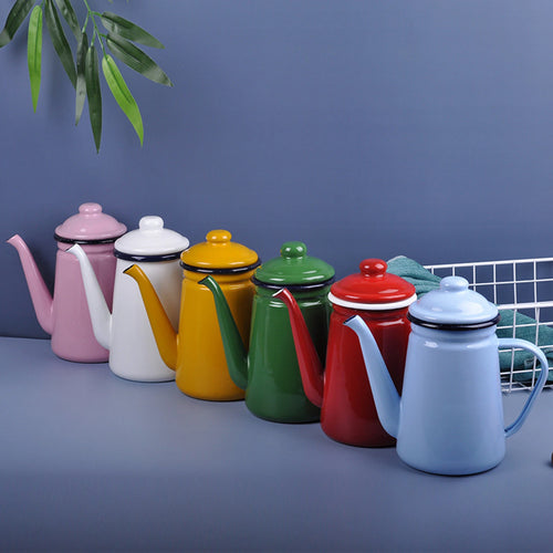 Cafetiere emaillee vintage avec poignee resistante 11l - vue 3 sur 7