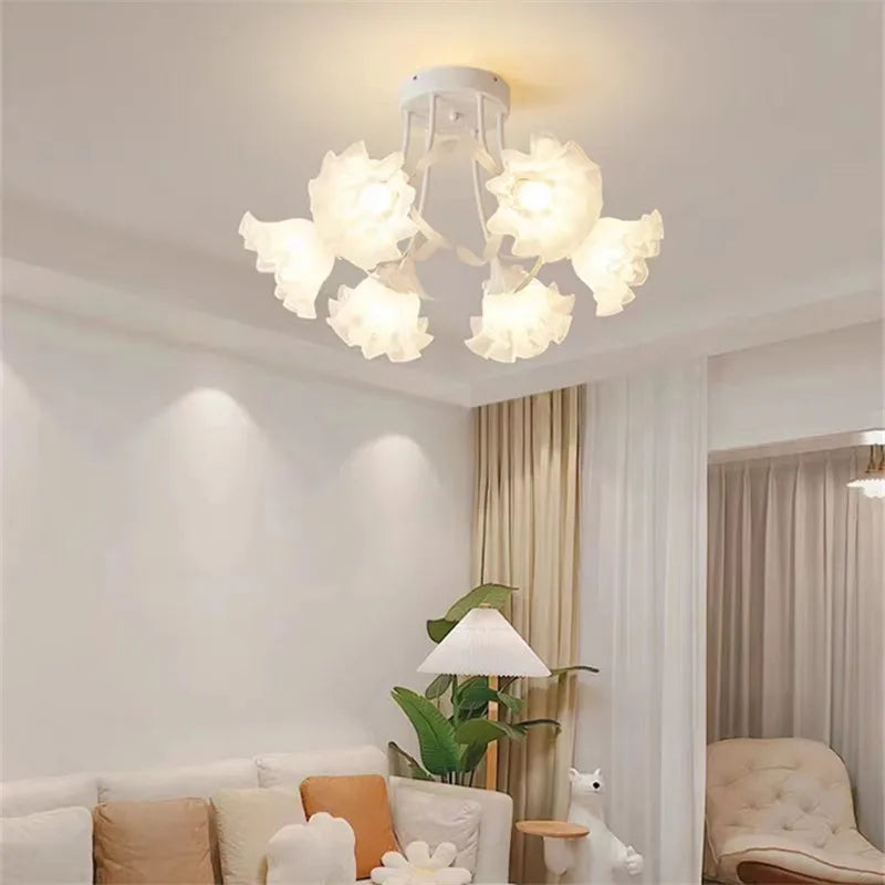 lustre créatif fleurs décoration nordique pour intérieur moderne - vue 3 sur 24