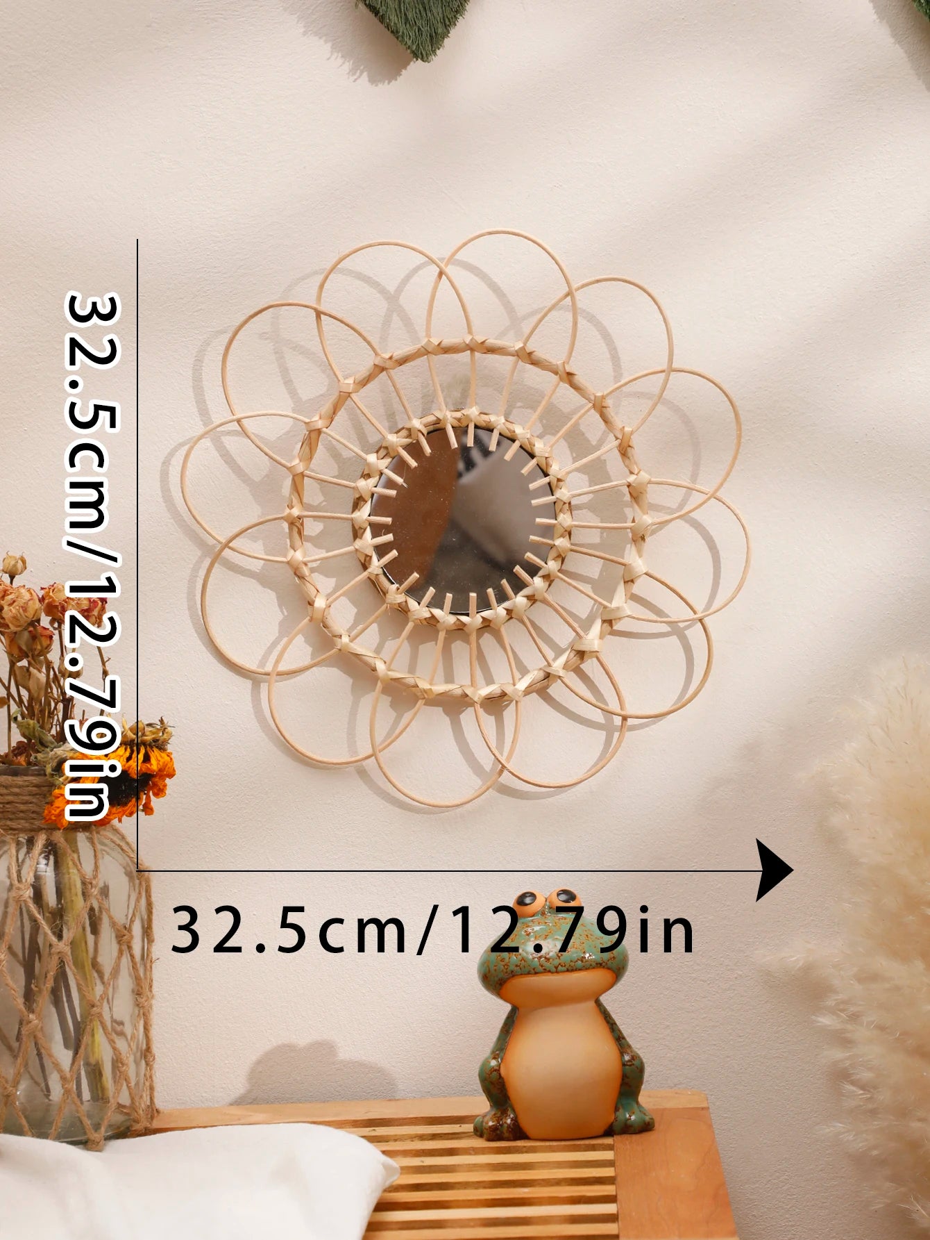 miroir décoratif tissé à la main pour une décoration murale esthétique - vue 5 sur 7