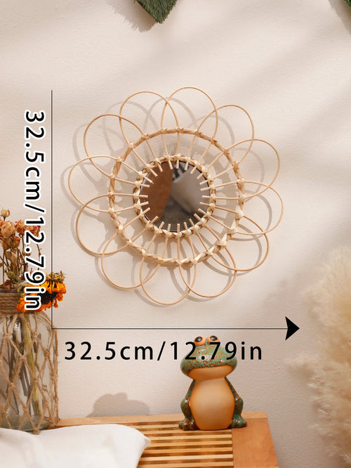miroir décoratif tissé à la main pour une décoration murale esthétique - vue 6 sur 7