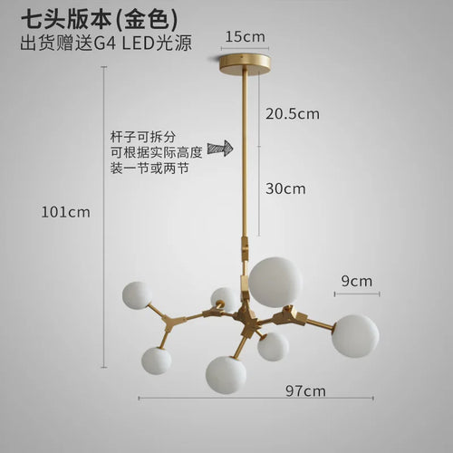 lustre moderne décoratif pour un intérieur nordique élégant - vue 16 sur 16