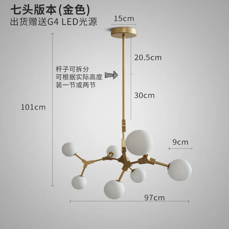 lustre moderne décoratif pour un intérieur nordique élégant - vue 15 sur 16