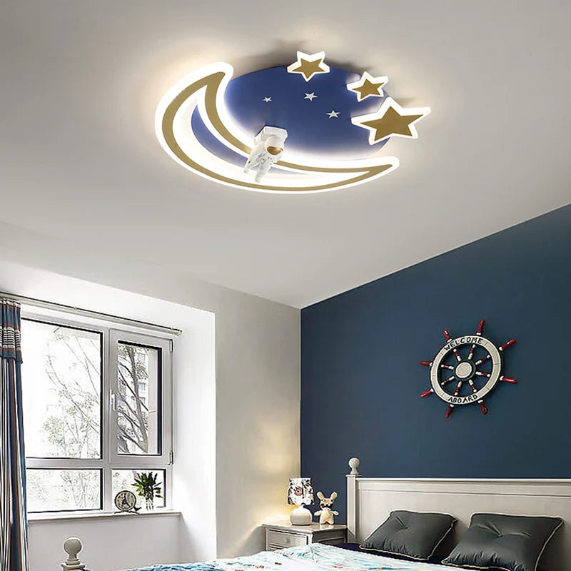lustre led moderne pour décoration intérieure enfant et étude - vue 4 sur 11