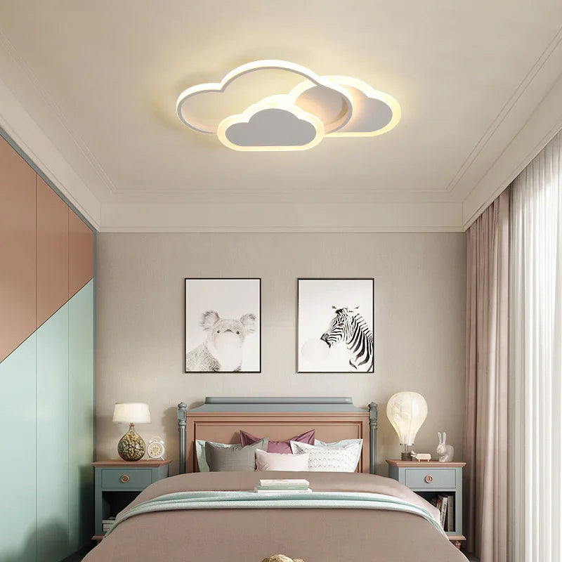 lampe nuage moderne pour chambre d'enfant romantique et chaleureuse - vue 3 sur 11