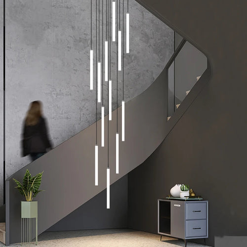lustre moderne minimaliste de luxe pour duplex - vue 3 sur 15
