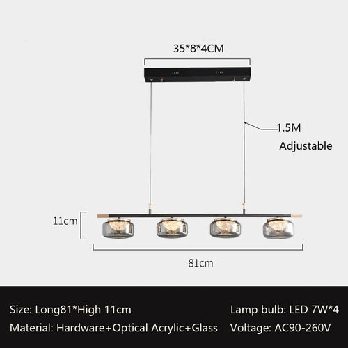 lustre minimaliste italien haut de gamme pour éclairage moderne - vue 12 sur 12