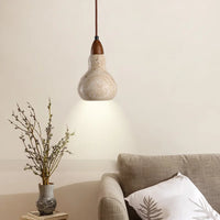 suspension vintage en pierre naturelle avec éclairage led