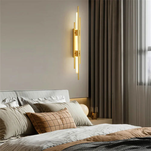 applique murale verticale à led en fer design élégant pour intérieur - vue 8 sur 8
