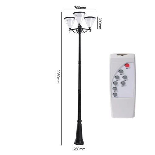 lampe solaire led pour éclairage extérieur jardin et route - vue 16 sur 16