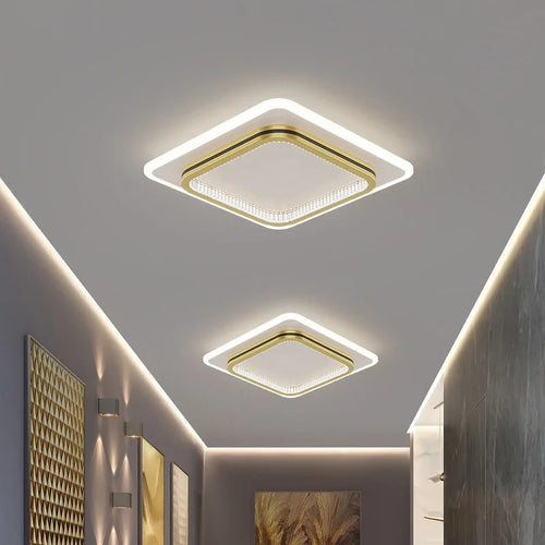 Plafond moderne à LEDs lumière lampe de luxe décor intérieur pour chambre Foyer allée couloir luminaire nordique créatif géométrie lumière - vue 3 sur 14