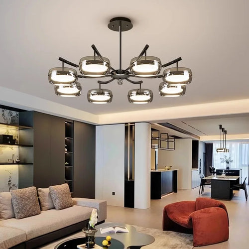 lustre décoratif éclairage intérieur suspendu pour salon - vue 4 sur 8