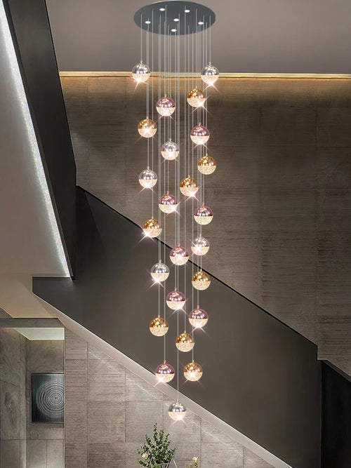lustre moderne en acrylique boules pour éclairage intérieur luxe - vue 4 sur 15