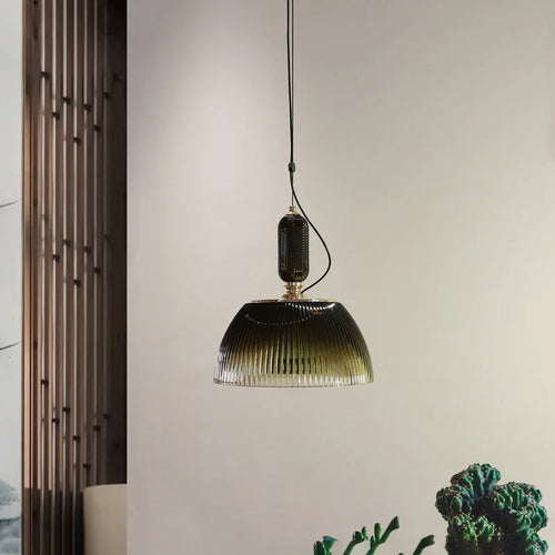 suspension rétro en verre pour éclairage moderne et chaleureux - vue 2 sur 8