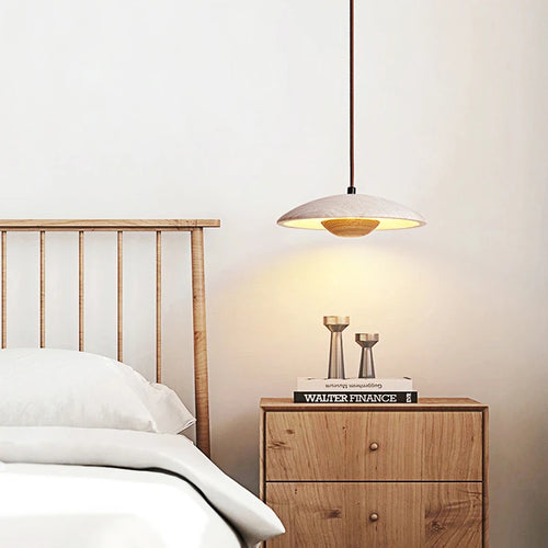 Suspension LED en pierre naturelle pour style scandinave - vue 3 sur 8