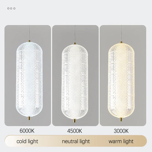 lustre moderne design simple lampe à led suspendue décorative - vue 4 sur 9