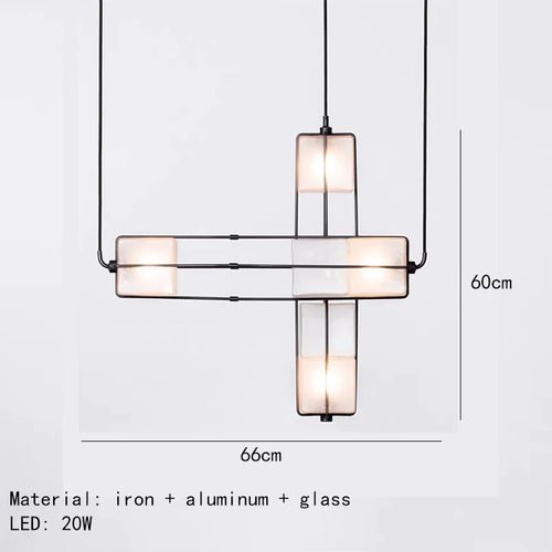 Lustre Art déco d'intérieur en verre blanc or noir en métal pour Hall d'hôtel salle à manger cuisine Bar lampe suspendue - vue 11 sur 12