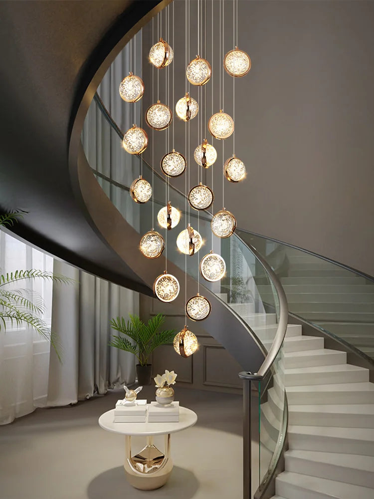 lustre rotatif design nordique en cristal pour éclairage intérieur - vue 5 sur 18